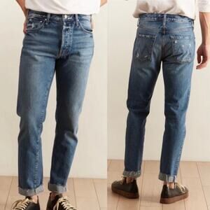 mother The Chaser Ankle Cuff Fray The worlds Best Jeans Blue size 30 New